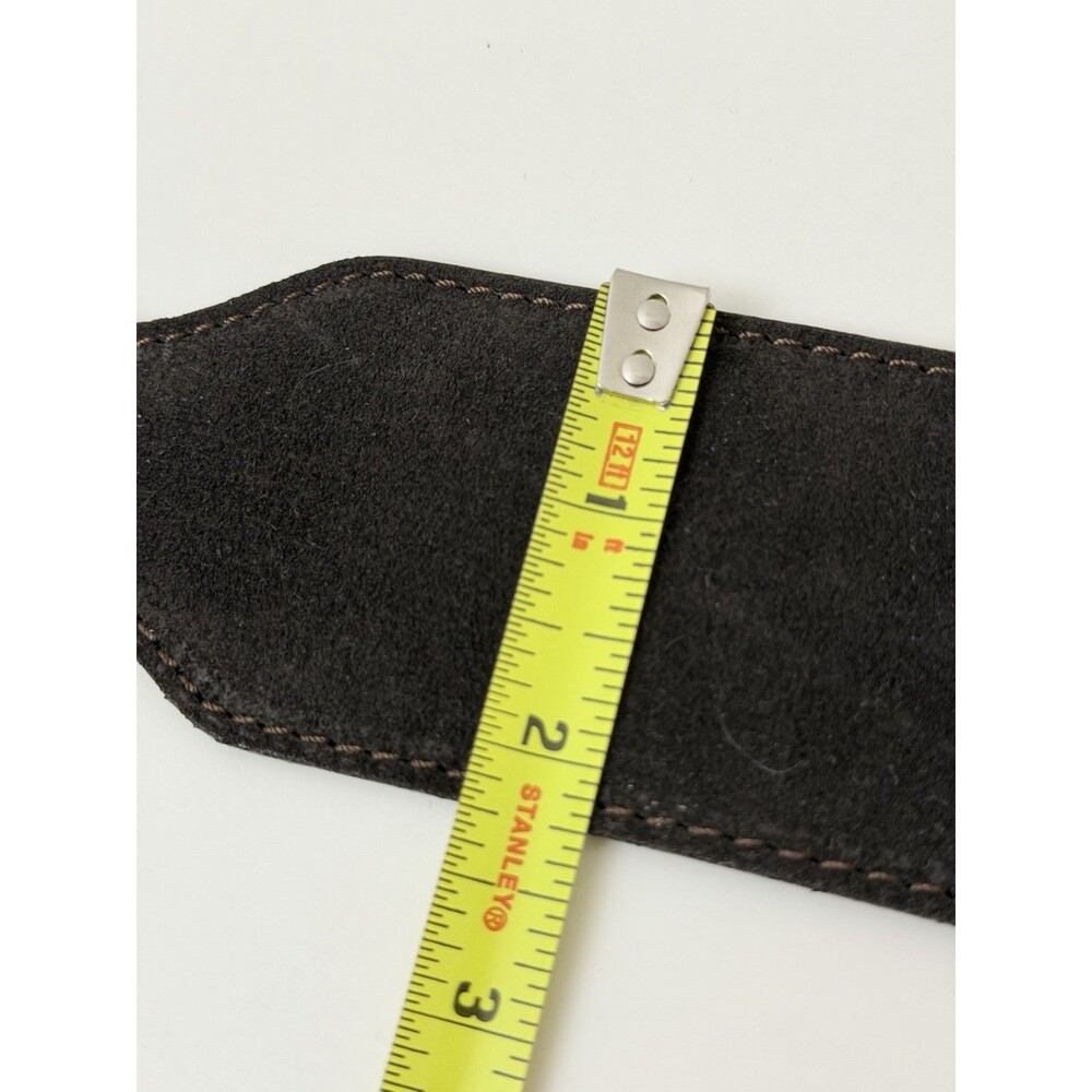 Banana Republic Womens Wide Leather Belt Size M Brown Suede Made in Italy - Picture 11 of 11